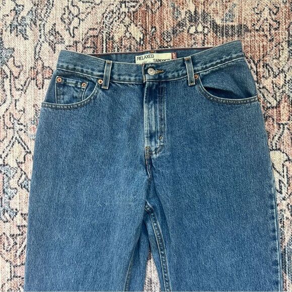 Vintage LEVI’s 550 High Rise Relaxed Fit Tapered Leg Mom Jeans Blue Size 10 - Picture 4 of 12